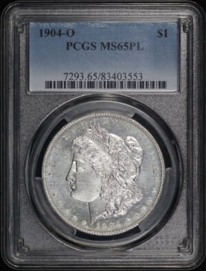 Obverse of this 1904-O Morgan Dollar PCGS MS-65 PL