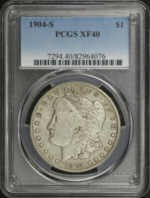 Obverse of this 1904-S Morgan Dollar PCGS XF-40