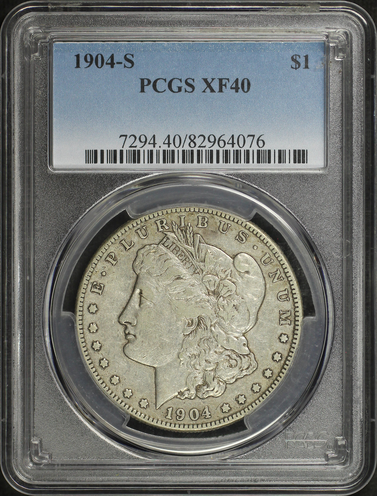 Obverse of this 1904-S Morgan Dollar PCGS XF-40