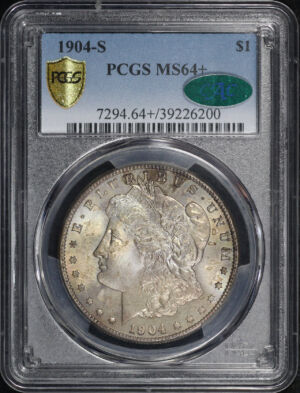 Obverse of this 1904-S Morgan Dollar PCGS MS-64+ CAC