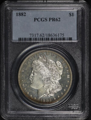 Obverse of this 1882 Morgan Dollar PCGS PR-62