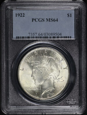 Obverse of this 1922 Peace Dollar PCGS MS-64
