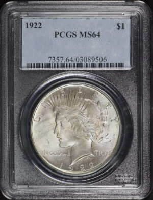 Obverse of this 1922 Peace Dollar PCGS MS-64