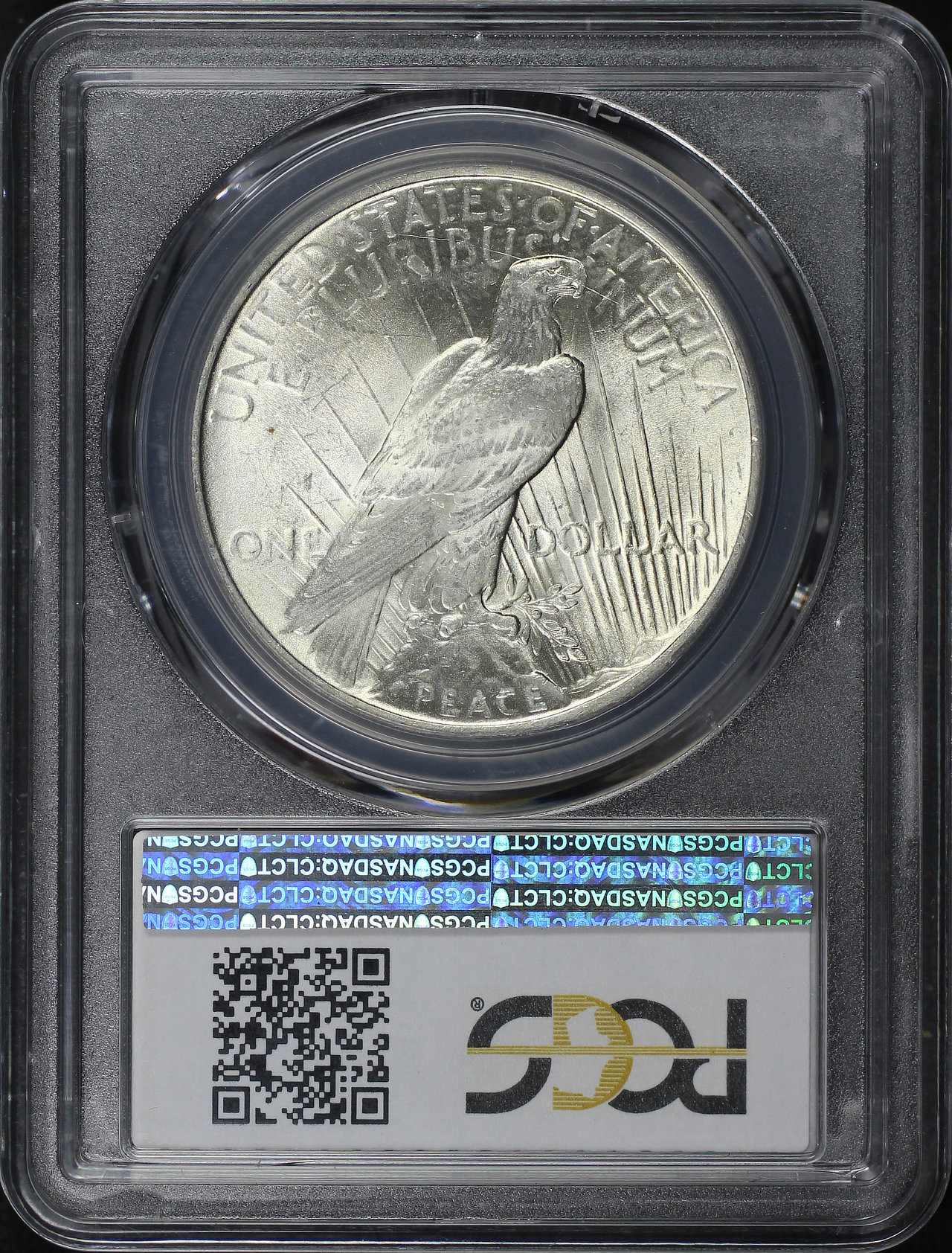 Reverse of this 1922 Peace Dollar PCGS MS-64