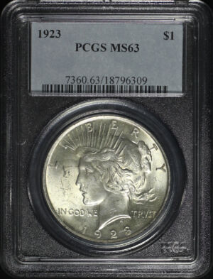 Obverse of this 1923 Peace Dollar PCGS MS-63