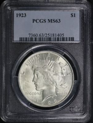 Obverse of this 1923 Peace Dollar PCGS MS-63