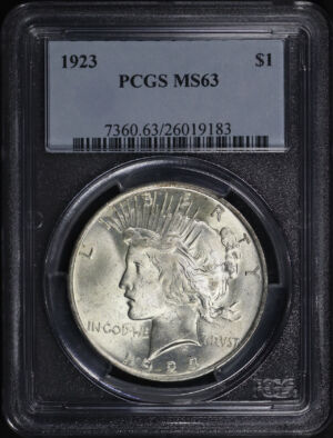 Obverse of this 1923 Peace Dollar PCGS MS-63