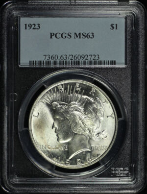 Obverse of this 1923 Peace Dollar PCGS MS-63