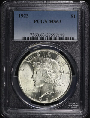 Obverse of this 1923 Peace Dollar PCGS MS-63