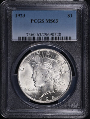 Obverse of this 1923 Peace Dollar PCGS MS-63