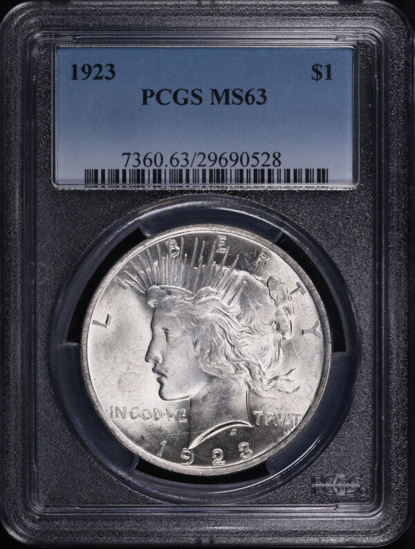 Obverse of this 1923 Peace Dollar PCGS MS-63