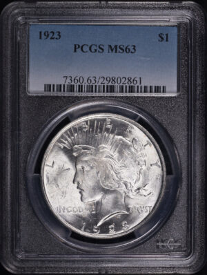 Obverse of this 1923 Peace Dollar PCGS MS-63