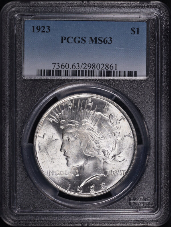 Obverse of this 1923 Peace Dollar PCGS MS-63
