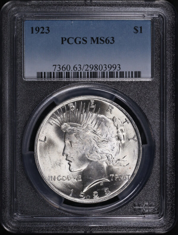 Obverse of this 1923 Peace Dollar PCGS MS-63
