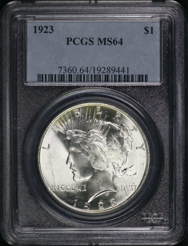 Obverse of this 1923 Peace Dollar PCGS MS-64