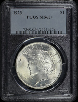 Obverse of this 1923 Peace Dollar PCGS MS-65+