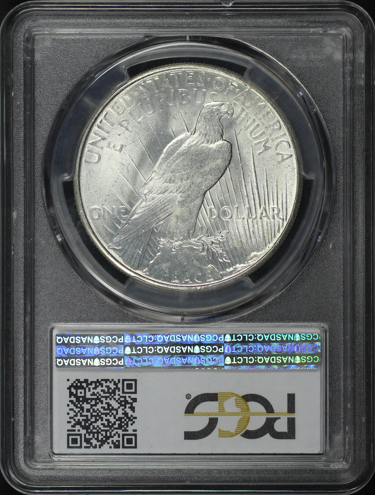 Reverse of this 1923-S Peace Dollar PCGS MS-64