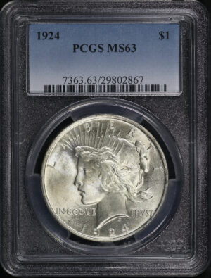 Obverse of this 1924 Peace Dollar PCGS MS-63