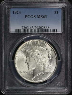 Obverse of this 1924 Peace Dollar PCGS MS-63