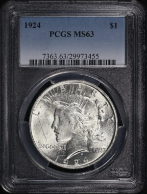 Obverse of this 1924 Peace Dollar PCGS MS-63