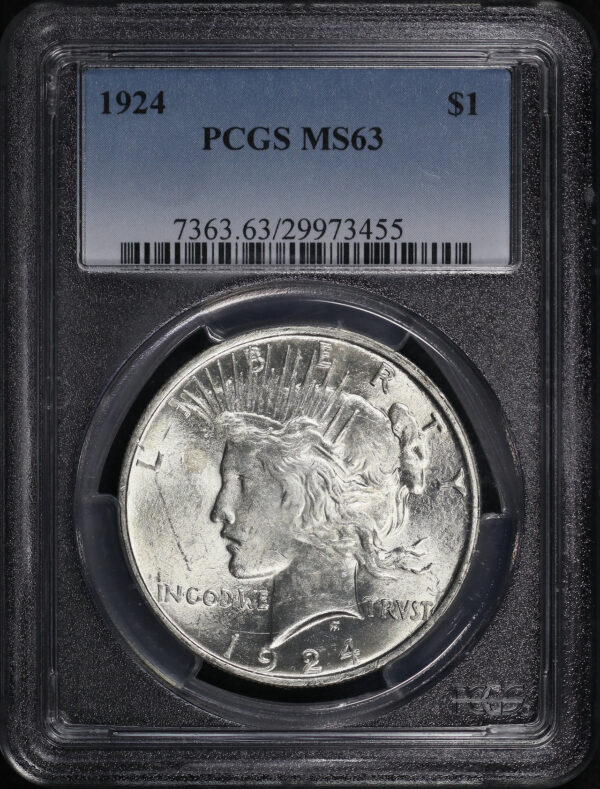 Obverse of this 1924 Peace Dollar PCGS MS-63