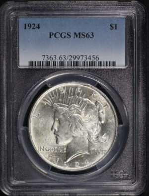 Obverse of this 1924 Peace Dollar PCGS MS-63