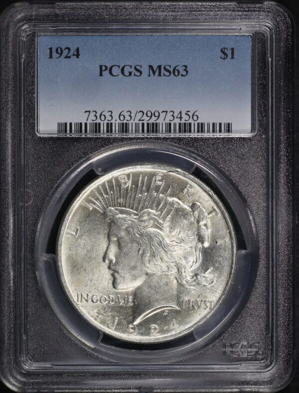 Obverse of this 1924 Peace Dollar PCGS MS-63