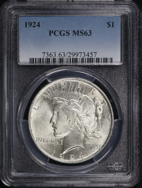 Obverse of this 1924 Peace Dollar PCGS MS-63
