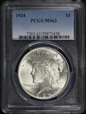 Obverse of this 1924 Peace Dollar PCGS MS-63