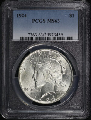 Obverse of this 1924 Peace Dollar PCGS MS-63