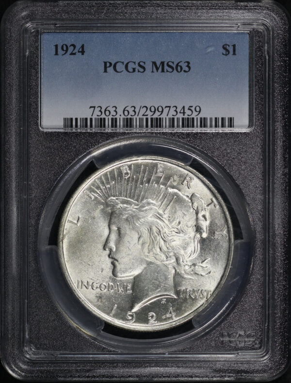 Obverse of this 1924 Peace Dollar PCGS MS-63