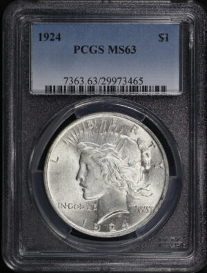 Obverse of this 1924 Peace Dollar PCGS MS-63