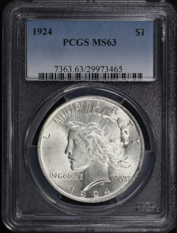 Obverse of this 1924 Peace Dollar PCGS MS-63