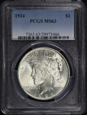 Obverse of this 1924 Peace Dollar PCGS MS-63