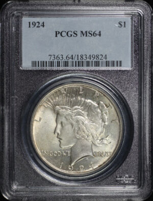 Obverse of this 1924 Peace Dollar PCGS MS-64