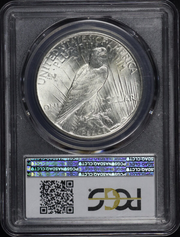 Reverse of this 1925 Peace Dollar PCGS MS-63