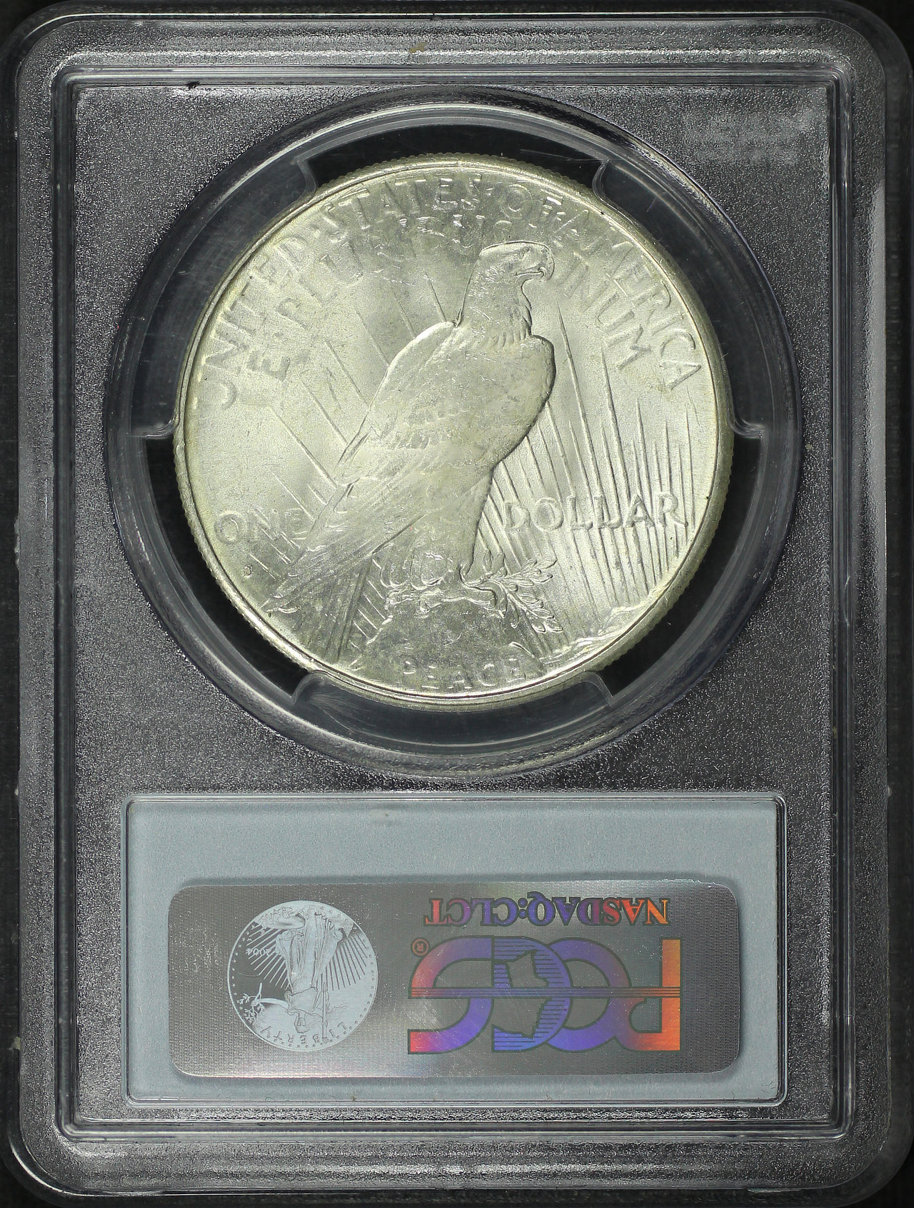 Reverse of this 1925-S Peace Dollar PCGS MS-63