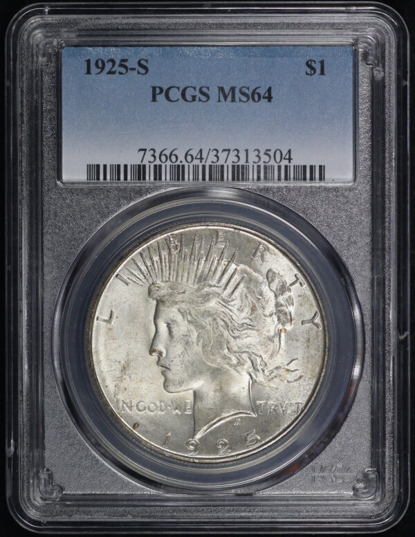 Obverse of this 1925-S Peace Dollar PCGS MS-64