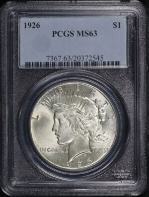 Obverse of this 1926 Peace Dollar PCGS MS-63