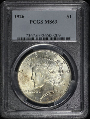 Obverse of this 1926 Peace Dollar PCGS MS-63