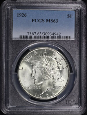 Obverse of this 1926 Peace Dollar PCGS MS-63