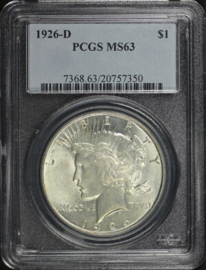 Obverse of this 1926-D Peace Dollar PCGS MS-63