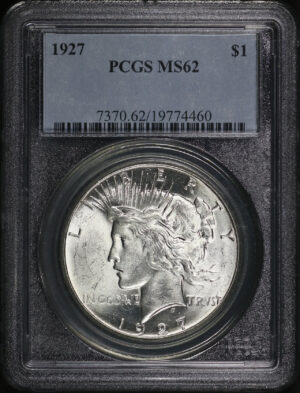 Obverse of this 1927 Peace Dollar PCGS MS-62