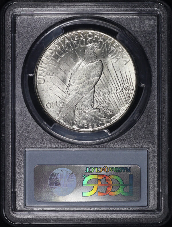 Reverse of this 1927 Peace Dollar PCGS MS-63