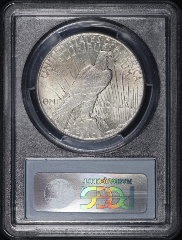 Reverse of this 1928 Peace Dollar PCGS AU-58