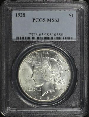 Obverse of this 1928 Peace Dollar PCGS MS-63