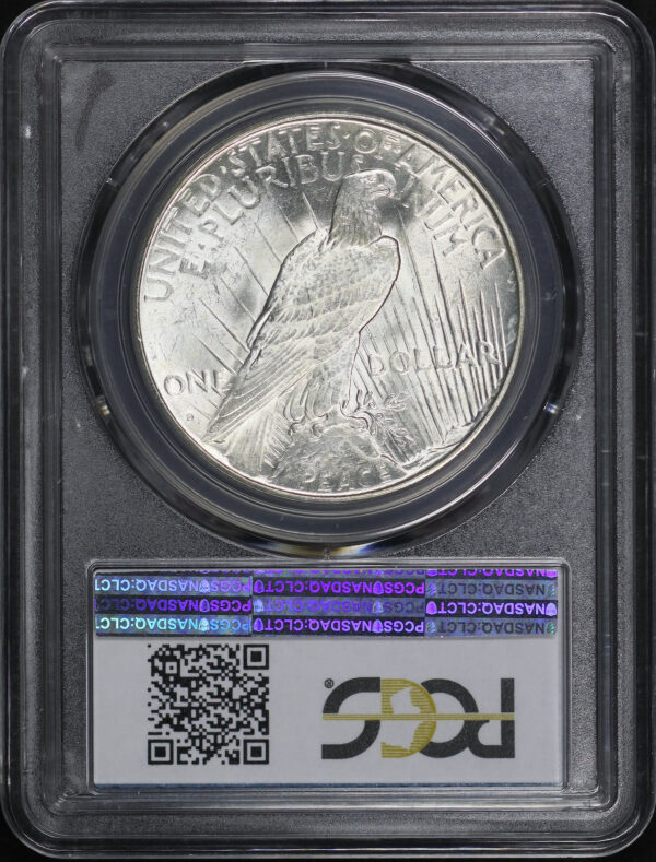 Reverse of this 1934-D Peace Dollar PCGS MS-63