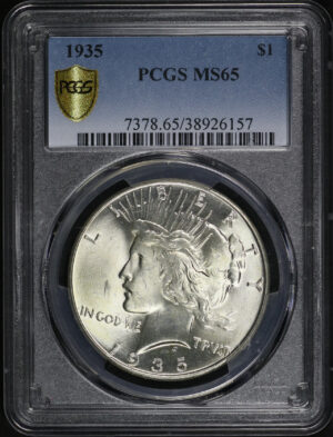 Obverse of this 1935 Peace Dollar PCGS MS-65