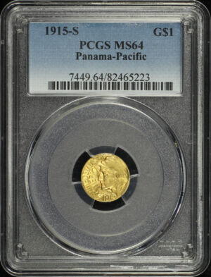 Obverse of this 1915-S G$1 Panama-Pacific Gold Commemorative PCGS MS-64
