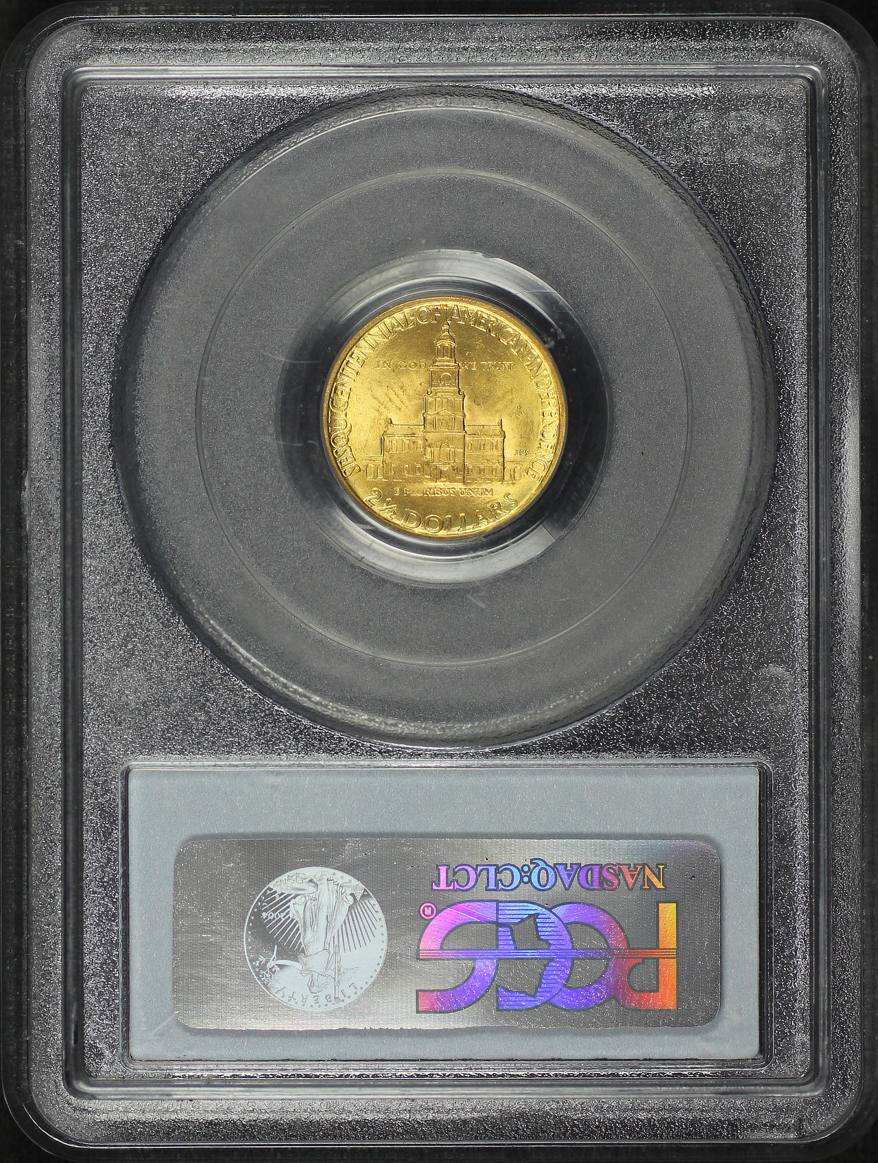 Reverse of this 1926 Gold Commemorative Sesquicentennial $2.50 PCGS MS-65